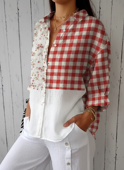 Mildura | Blusa campestre de patchwork